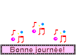 Gif animé bonne journée musique